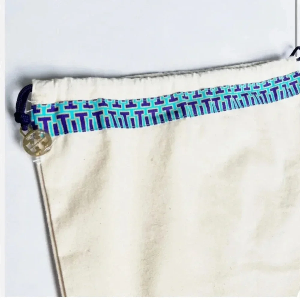 Tory Burch Logo Drawstring Canvas Dust Bag For Shoes Belt Handbags 12”x15” - Picture 3 of 3